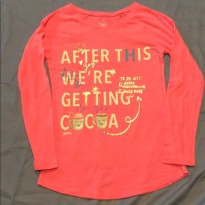 Justice Girls graphic tee; long sleeves